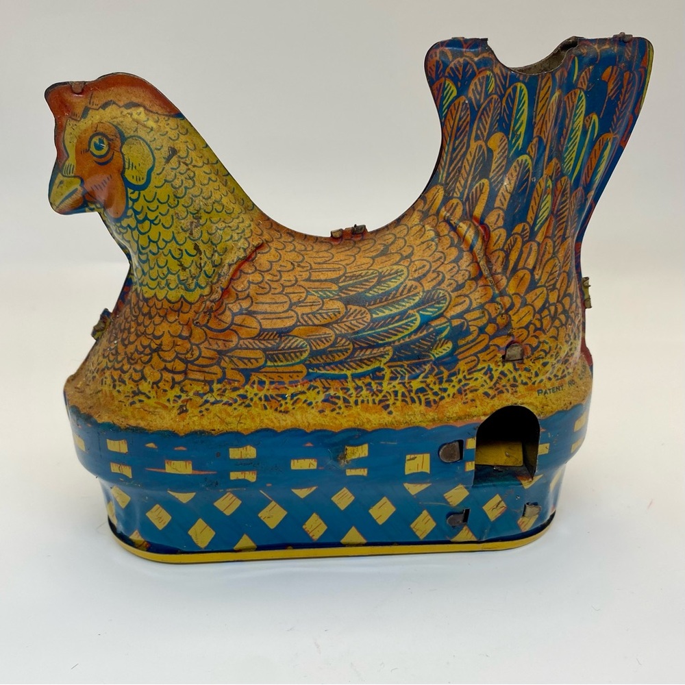 Vintage tin litho wind up‎ chicken